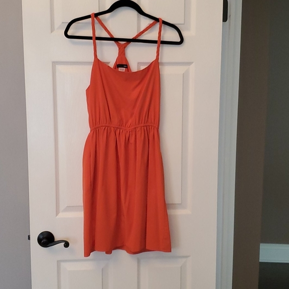 Aqua Dresses & Skirts - Orange Braided Racerback Summer Dress - M